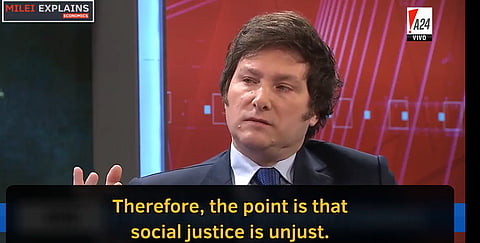 Milei explains how Argentina became a nation obsessed with social justice