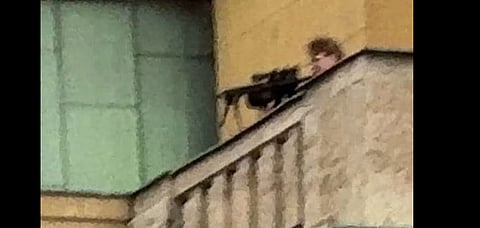 Social media image of Prague gunman