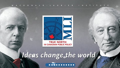 Wilfred Laurier, John A Macdonald and the Macdonald-Laurier Institute  logo