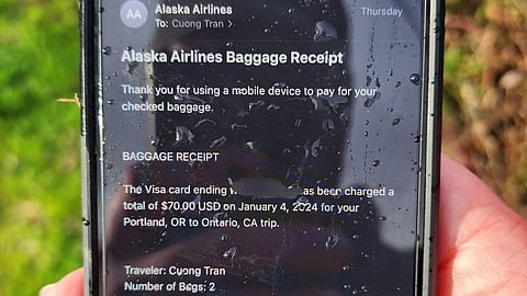 Sean Bates found an iPhone on the side of the road that was in airplane mode and had an open baggage claim for Alaska Airlines Flight 1282. 