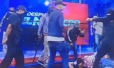 Gunmen storm TV station in Ecuador.