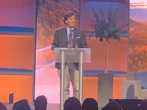 Tucker Carlson in Calgary: Resist Trudeau to the maximum extent, laugh at him until you can’t breathe’ 