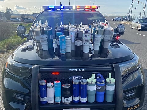 Californian woman arrested with 65 Stanley cups.