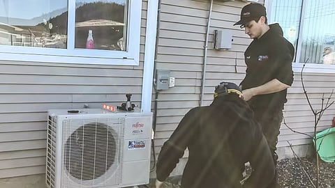Heat pump installation 
