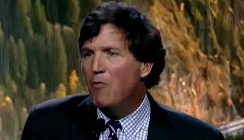 Tucker Carlson in Calgary.
"Your timidity needs to be replaced by bravery."