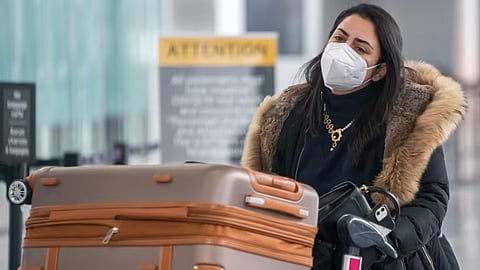 A person at Toronto Pearson International Airport 