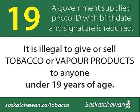 As of February 1, 2024, the minimum age to buy cigarettes and vapes in Saskatchewan will be 19 years.