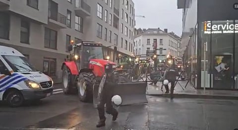 Farmers protest EU agricultural regulations in Brussels earlier this week. Writer Tony Barber looks at some of the same anger that drove Canada's Freedom Convoy