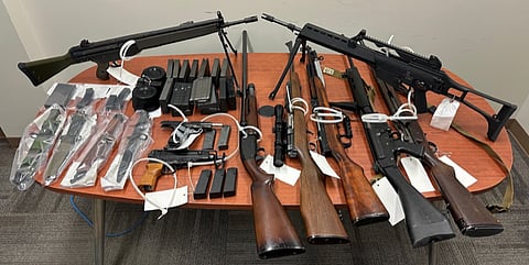 Seized weapons