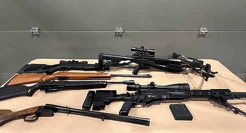 Seized guns