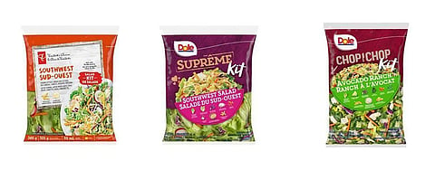 Latest product recall of salad kits