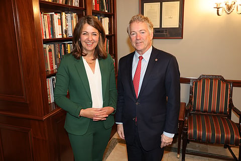 Premier Danielle Smith and Kentucky Senator Rand Paul