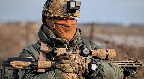 An elite Ukraine sniper.