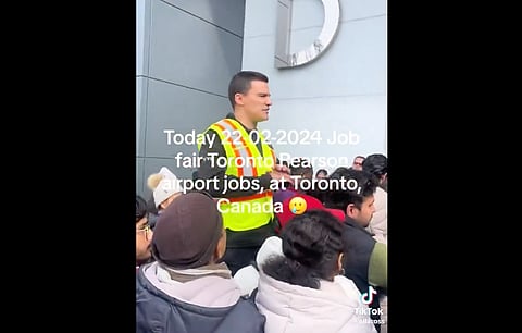 A job fair at the Toronto Pearson International Airport 