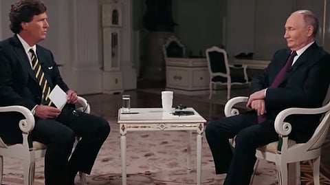 Tucker Carlson interviews Russian President Vladimir Putin. Columnist Murray Lytle says that whatever we think of Putin, Russians credit him for 'giving them their lives back'