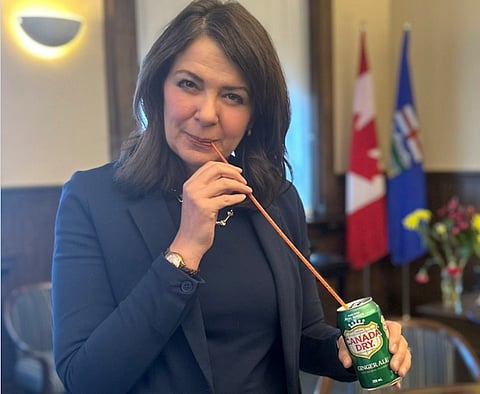 Premier Smith makes light of Calgary City Council's green pretensions...