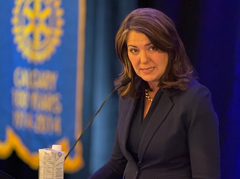 Premier Danielle Smith in Calgary Tuesday