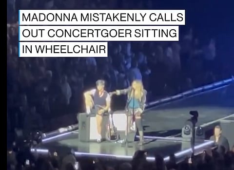 Madonna stops show to ask girl in wheelchair why she’s not dancing
