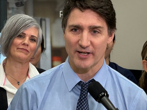 Justin Trudeau in Calgary on Wednesday.