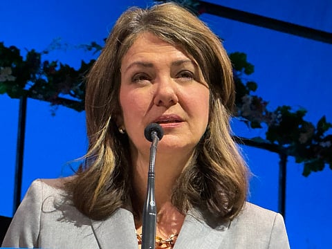 Alberta Premier Danielle Smith in Calgary on March 22, 2024 
