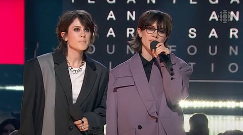 Tegan and Sara received the Humanitarian Award at the 2024 Juno Awards. 