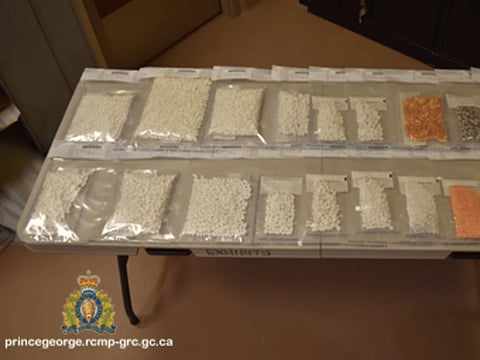 Seized ‘safe supply’ dope headed for Alberta.