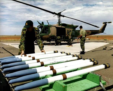 CRV7 air-to-ground rockets.