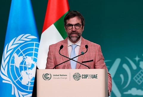 Canada's Environment Minister Steven Guilbeault, shown here at last year's COP gathering, is a strong advocate of hemispheric wealth transfer