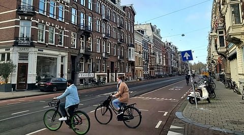 Cycling in Amsterdam 
