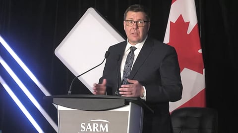 Scott Moe spoke to the Saskatchewan Association of Rural Municipalities in Regina on March 14, 2024