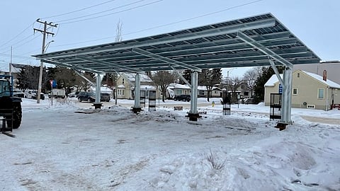 Leduc’s solar powered EV carport and charging station