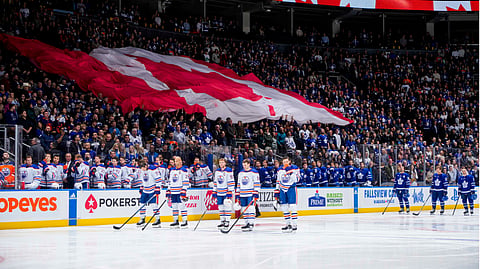 The Toronto Maple Leafs beat the Edmonton Oilers 6-3 on March 23 in Toronto and are slightly more favoured by Canadians to win the Stanley Cup.