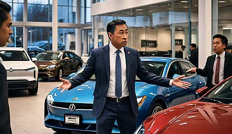 "Alright people, what's the problem here? They're clean, they're green, they're all electric and the Government of Canada more or less paid us to make them. Why is nobody buying our cars?"