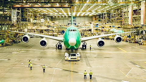 Boeing factory in Everett, Washington