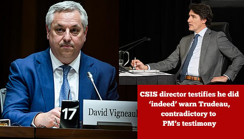 CSIS director testifies he did ‘indeed’ warn Trudeau, contradictory to PM’s testimony