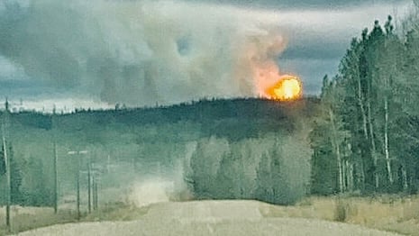 Pipeline explosion near Edson on Tuesday