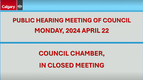 Calgary’s largest public hearing got off with a closed session.