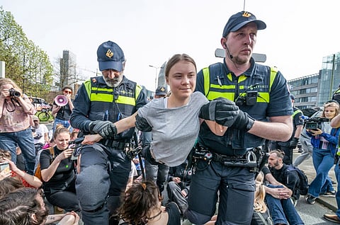 Dutch police arrested Greta Thunberg twice in one day in the Netherlands.