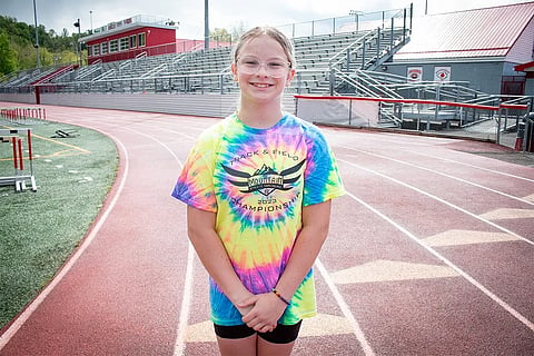Becky Pepper-Jackson, 13, won a track and field event earlier this month that five of her classmates protested.