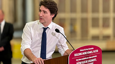 Prime Minister Justin Trudeau in Calgary on Friday