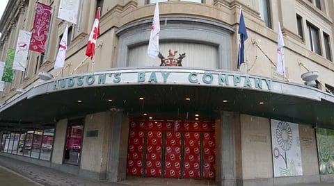 The Hudson's Bay building now displays Southern Chiefs' Organization branding, which plans a development that will include affordable housing, business space and two restaurants