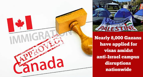 Nearly 8,000 Gazans have applied for Canadian visas amidst anti-Israel campus disruptions nationwide