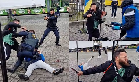 Muslim terrorist on stabbing rampage at anti-Islam rally in Germany injures police officer, politician 