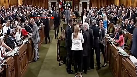 About as violent as it ever gets in Canada's Parliament was in May 2016, when the prime minister allegedly manhandled members of the opposition who he believed were, by their tardiness, delaying a vote on assisted suicide. Specifically, he took Opposition Whip Gord Brown by the arm to push him to his seat and in the process appeared to elbow a woman NDP MP. As Speaker Geoff Regan called for order, CPAC video shows Trudeau crossing the floor a second time, this time to argue with NDP Leader Tom Mulcair. Mulcair called the PM “pathetic” to “elbow a woman.” Trudeau later apologised.