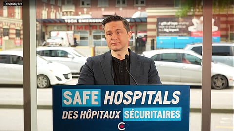 Pierre Poilievre announced a Conservative policy to have a Safe Hospitals Act to disallow weapons, meth & crack smoking in hospital rooms.