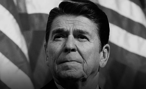 US President Ronald Reagan.