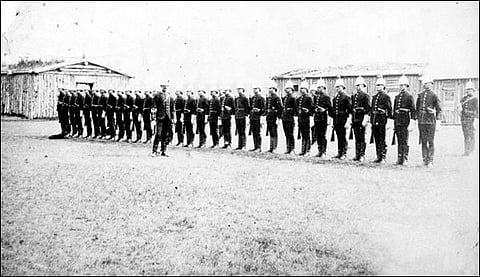 NWMP inspection at Fort Calgary 