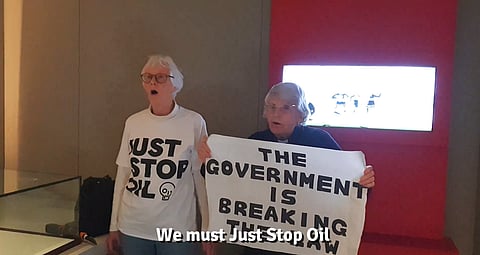 Geriatric ‘Just Stop Oil’ activists attempt to break glass encasing original Magna Carta at British Library