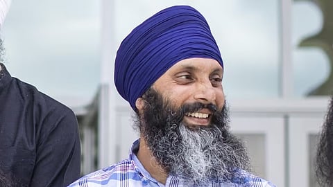 Hardeep Singh Nijjar outside of the Guru Nanak Sikh Gurdwara in Surrey, BC, in July 2019. 