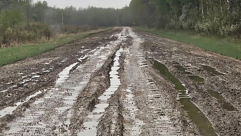 Highway 123 to Cumberland House is in poor condition